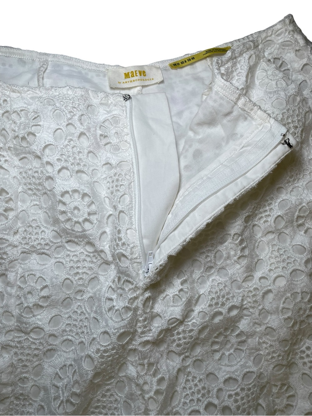 Maeve White Lace Wide Leg Pants - Picture 6 of 9